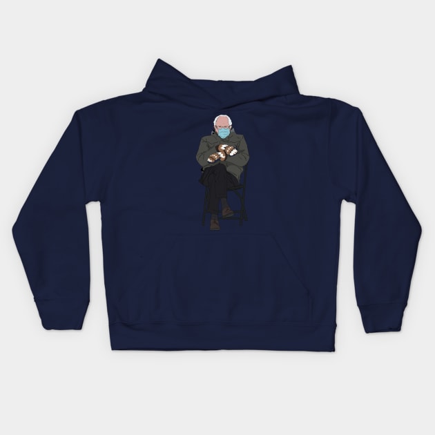 Bernie Sanders Biden Inauguration Meme Kids Hoodie by Hevding